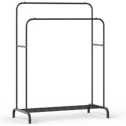 O'DADDY® Kledingrek Metaal - Dubbele Buis Tot 25 Kg - 110x54x150 - Zw