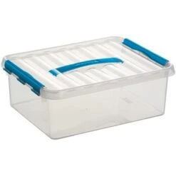 Q-line Opbergbox 12L Transparant Blauw