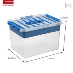 Q-line Opbergbox Met Inzet 22L Transparant Blauw 7 Q-line Opbergbox Met Inzet 22L Transparant Blauw -Neiuwe Order 1000014111 0101