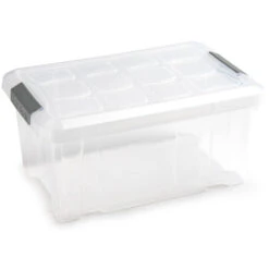 1x Opslagbakken/organizers Met Deksel 5 Liter 29 Cm Transparant