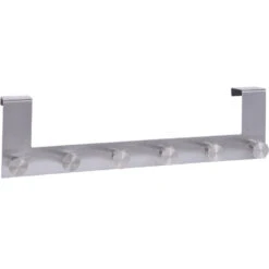Merkloos Deurkapstok - Zilverkleurig - 6-haaks - 39 Cm