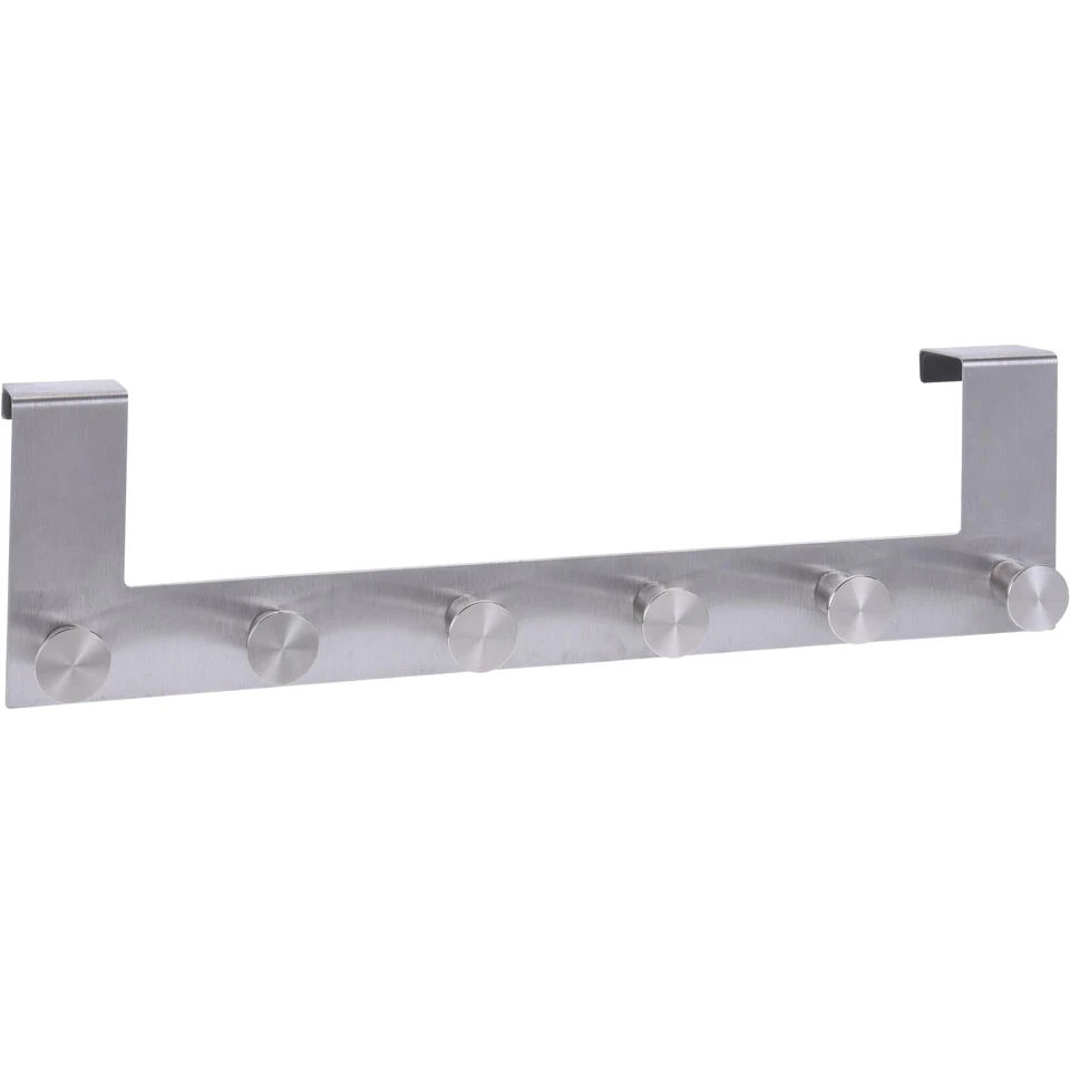 Merkloos Deurkapstok - Zilverkleurig - 6-haaks - 39 Cm 3 Merkloos Deurkapstok - Zilverkleurig - 6-haaks - 39 Cm