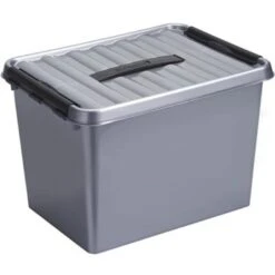 Q-line Opbergbox 22L Metaal Zwart