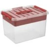 Q-line Opbergbox Met Inzet 22L Transparant Rood 1 Q-line Opbergbox Met Inzet 22L Transparant Rood -Neiuwe Order 1000018255
