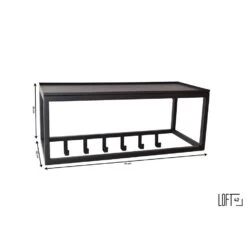 LOFT42 Blacky Kapstok - Zwart – Metaal – 6 Haken -Neiuwe Order 1000032518 0103