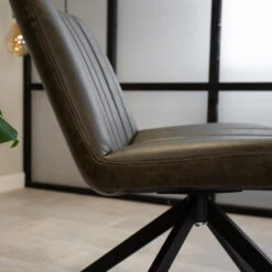 Draaibare Fauteuil Industrieel Leon Groen - Kunstleder - Groen -Neiuwe Order 1000042007 0103