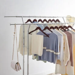 O’DADDY® Kledingrek Dubbel - 4 Wielen - Tot 110kg - Garderoberek - RVS 9 O’DADDY® Kledingrek Dubbel - 4 Wielen - Tot 110kg - Garderoberek - RVS -Neiuwe Order 1000042970 0103