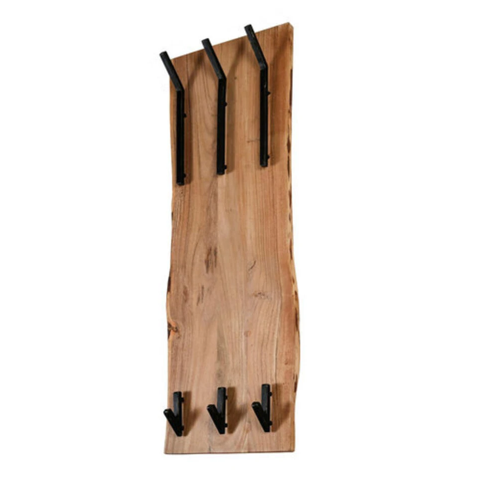 Industriële Kapstok Levi Massief Hout 6 Haken Verticaal 12x35x100 Cm Hout 3 Industriële Kapstok Levi Massief Hout 6 Haken Verticaal 12x35x100 Cm Hout