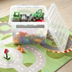 Q-line Opbergbox 36L - Set Van 2 - Transparant/grijs 8 Q-line Opbergbox 36L - Set Van 2 - Transparant/grijs -Neiuwe Order 1000052878 0102