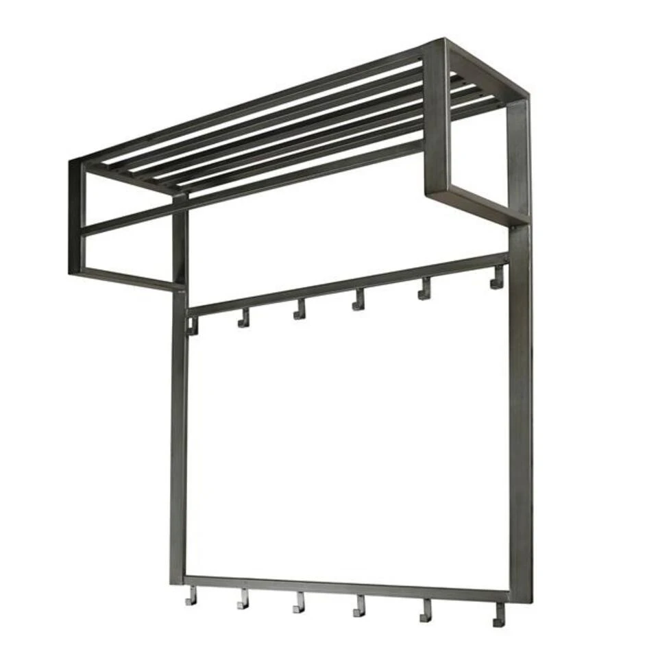 Industriële Kapstok Milano Metaal 2x6 Haken - 30x80x89 Cm - Metaal - Grijs 6 Industriële Kapstok Milano Metaal 2x6 Haken - 30x80x89 Cm - Metaal - Grijs - Afbeelding 4
