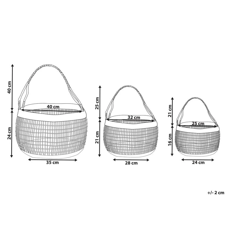 Beliani Mand ARAPAIMA - Beige Zeewier 5 Beliani Mand ARAPAIMA - Beige Zeewier - Afbeelding 3