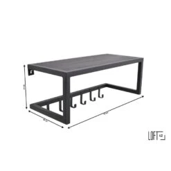 LOFT42 Woody Kapstok Zwart - Hoedenplank - Zwart Mangohout - Metaal 9 LOFT42 Woody Kapstok Zwart - Hoedenplank - Zwart Mangohout - Metaal -Neiuwe Order 1000058264 0103