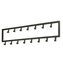 Industriële Kapstok Milano Metaal 15 Haken - 2x80x20 Cm - Metaal - Grijs