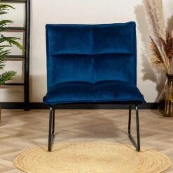 Velvet Fauteuil Maud Donkerblauw - Stof - Blauw 7 Velvet Fauteuil Maud Donkerblauw - Stof - Blauw -Neiuwe Order 1000058494 0101
