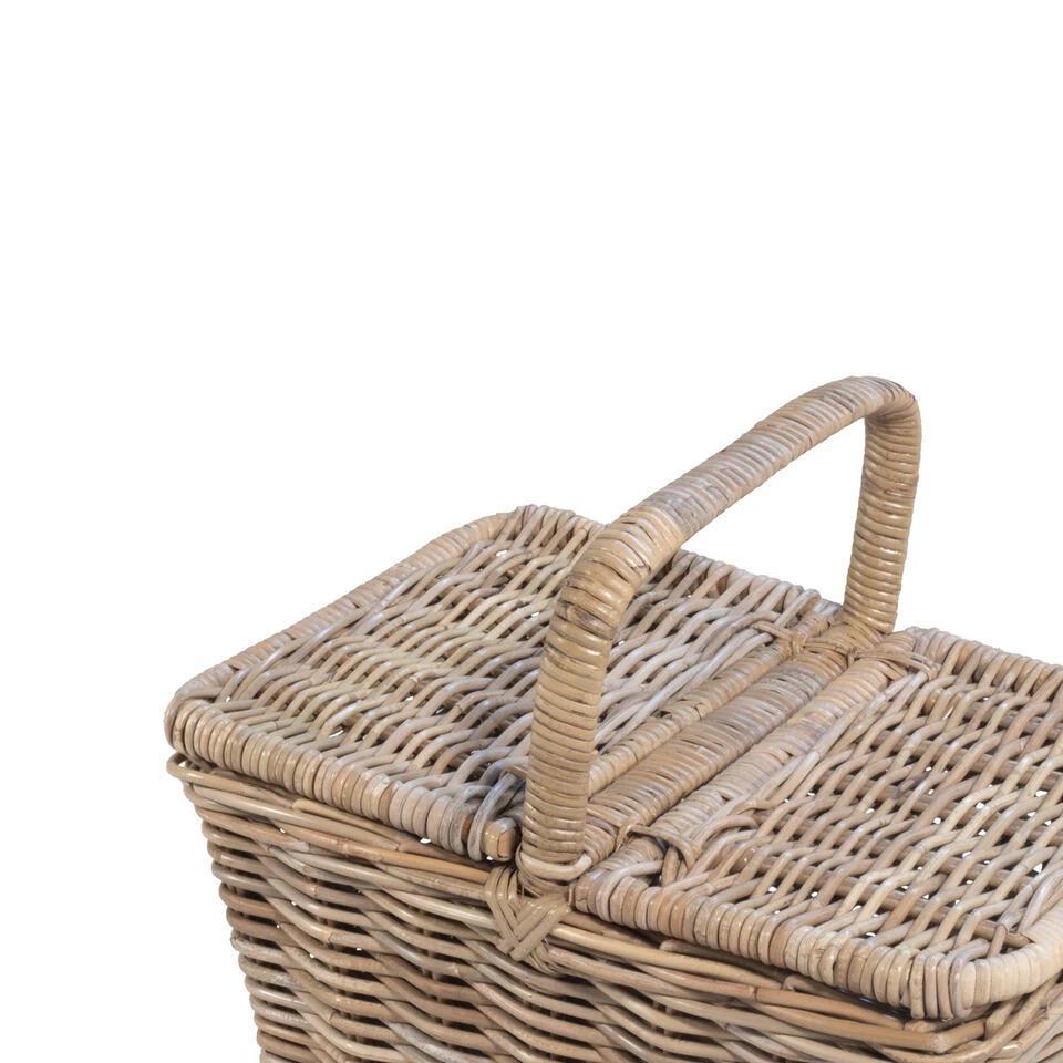 Giga Meubel Picknickmand Vergrijsd Rotan - Mand Rose 5 Giga Meubel Picknickmand Vergrijsd Rotan - Mand Rose - Afbeelding 3