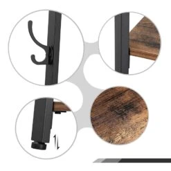 ACAZA Staande Kapstok - Industriële Look - 8 Haken 9 ACAZA Staande Kapstok - Industriële Look - 8 Haken -Neiuwe Order 1000068890 0103