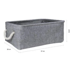 QUVIO Opbergmand Met Handvaten Van Touw - Grijs 8 QUVIO Opbergmand Met Handvaten Van Touw - Grijs -Neiuwe Order 1000071780 0102