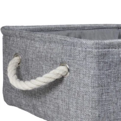 QUVIO Opbergmand Met Handvaten Van Touw - Grijs 9 QUVIO Opbergmand Met Handvaten Van Touw - Grijs -Neiuwe Order 1000071780 0103