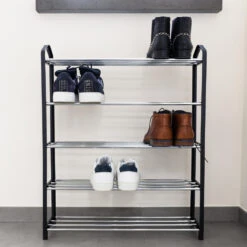 QUVIO Schoenenrek Metaal Met Zwarte Zijkant - 5 Laags -Neiuwe Order 1000071800 0103