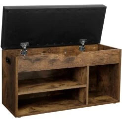 ACAZA Schoenenrek Met Zitbank En Opbergruimte, Schoenenbank Met Kussen - Bruin -Neiuwe Order 1000073599 0102