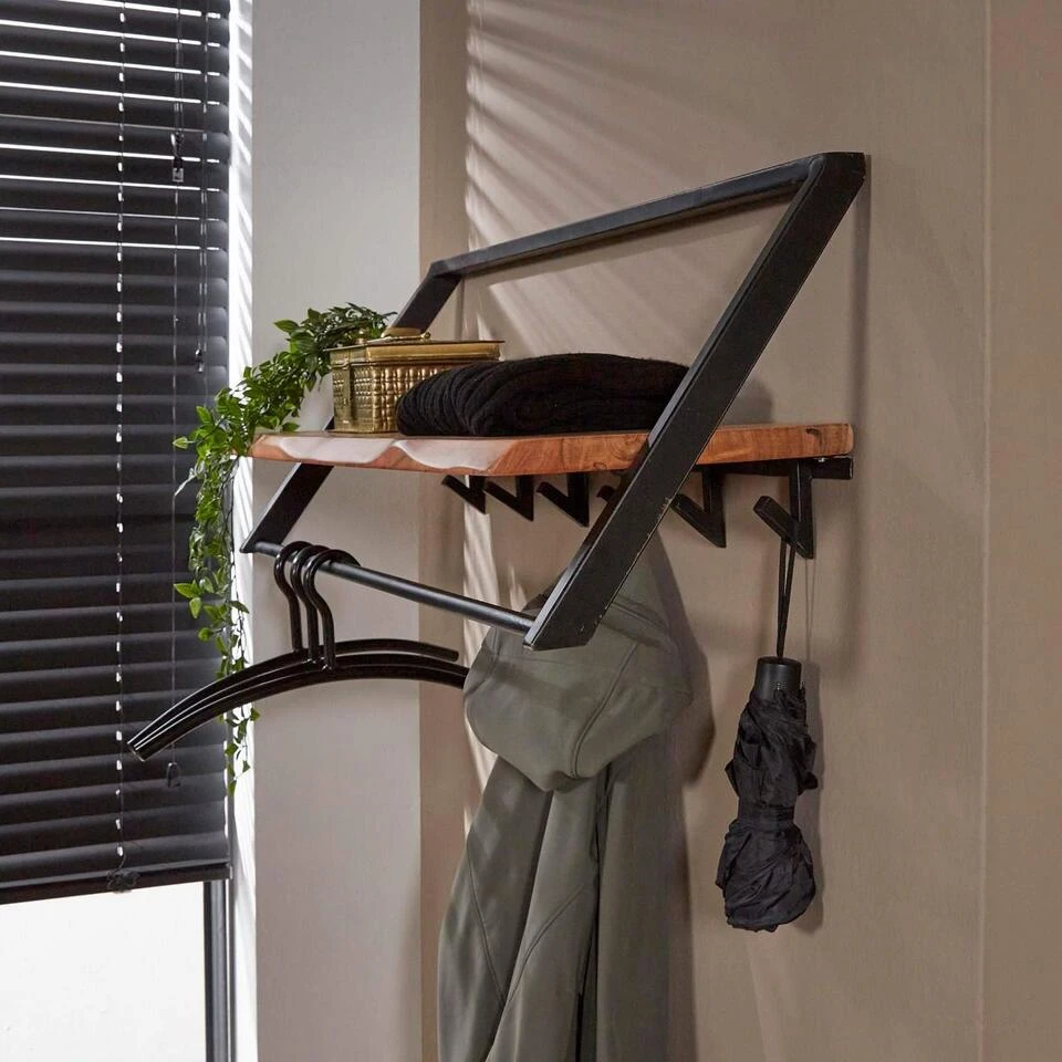 Leona Kapstok 6 - Hout - Bruin 5 Leona Kapstok 6 - Hout - Bruin - Afbeelding 3