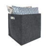 QUVIO Opbergbak Vilt Vierkant - Set Van 4 - Grijs 1 QUVIO Opbergbak Vilt Vierkant - Set Van 4 - Grijs -Neiuwe Order 1000079553