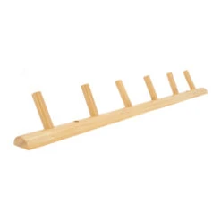 QUVIO Wandkapstok Met 6 Haken - Hout - Lichtbruin 8 QUVIO Wandkapstok Met 6 Haken - Hout - Lichtbruin -Neiuwe Order 1000081847 0102