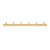 QUVIO Wandkapstok Met 6 Haken - Hout - Lichtbruin