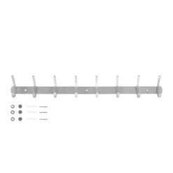 QUVIO Kapstok Met 8 Haken - RVS - Zilver -Neiuwe Order 1000083566 0103