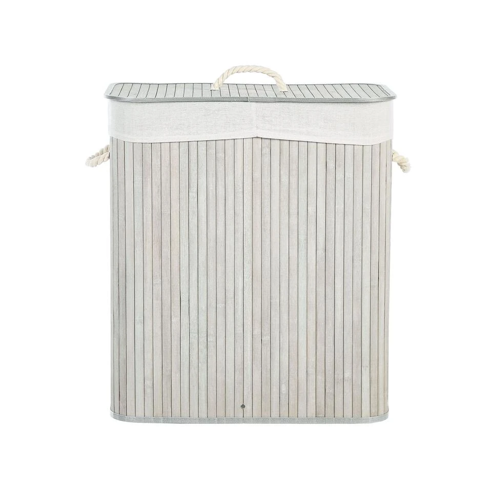 Beliani Mand KANDY - Grijs Bamboehout 5 Beliani Mand KANDY - Grijs Bamboehout - Afbeelding 3