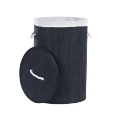 Beliani Mand SANNAR - Zwart Bamboehout 8 Beliani Mand SANNAR - Zwart Bamboehout -Neiuwe Order 1000087692 0103