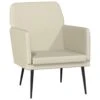 VidaXL Fauteuil 61x78x80 Cm Kunstleer Crèmekleurig 1 VidaXL Fauteuil 61x78x80 Cm Kunstleer Crèmekleurig -Neiuwe Order 1000095970
