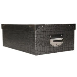 5Five Opbergdoos/box - Zilver - L44 X B31 X H15 Cm - Stevig Karton