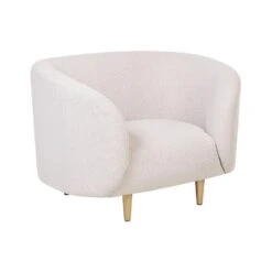 Beliani Fauteuil LOEN - Beige Polyester