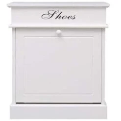 VidaXL Schoenenkast 50x28x58 Cm Paulowniahout Wit 9 VidaXL Schoenenkast 50x28x58 Cm Paulowniahout Wit -Neiuwe Order 1206771547 0103