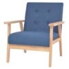 VidaXL Fauteuil Stof Blauw 1 VidaXL Fauteuil Stof Blauw -Neiuwe Order 1206934226