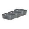 Curver Infinity Recycled Opbergbox - 11L - 3 Stuks - Grijs