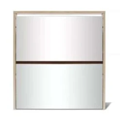 VidaXL Schoenenkast Tweelaags Met Spiegel 63x17x67 Cm Eiken -Neiuwe Order 2219386e0f77487e8561deecb955f43e