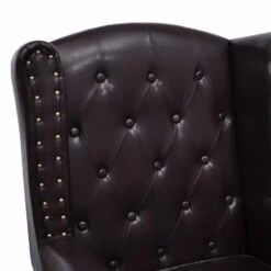 VidaXL Fauteuil Met Voetenbankje Kunstleer Donkerbruin -Neiuwe Order 46257b59bc8c4aaf998b9f6bf4a20f69