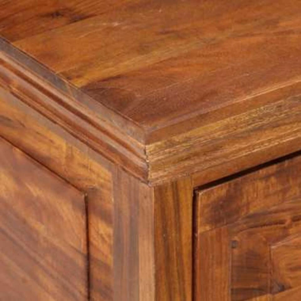 VidaXL Schoenenkast 60x40x41 Cm Massief Acaciahout 4 VidaXL Schoenenkast 60x40x41 Cm Massief Acaciahout - Afbeelding 2