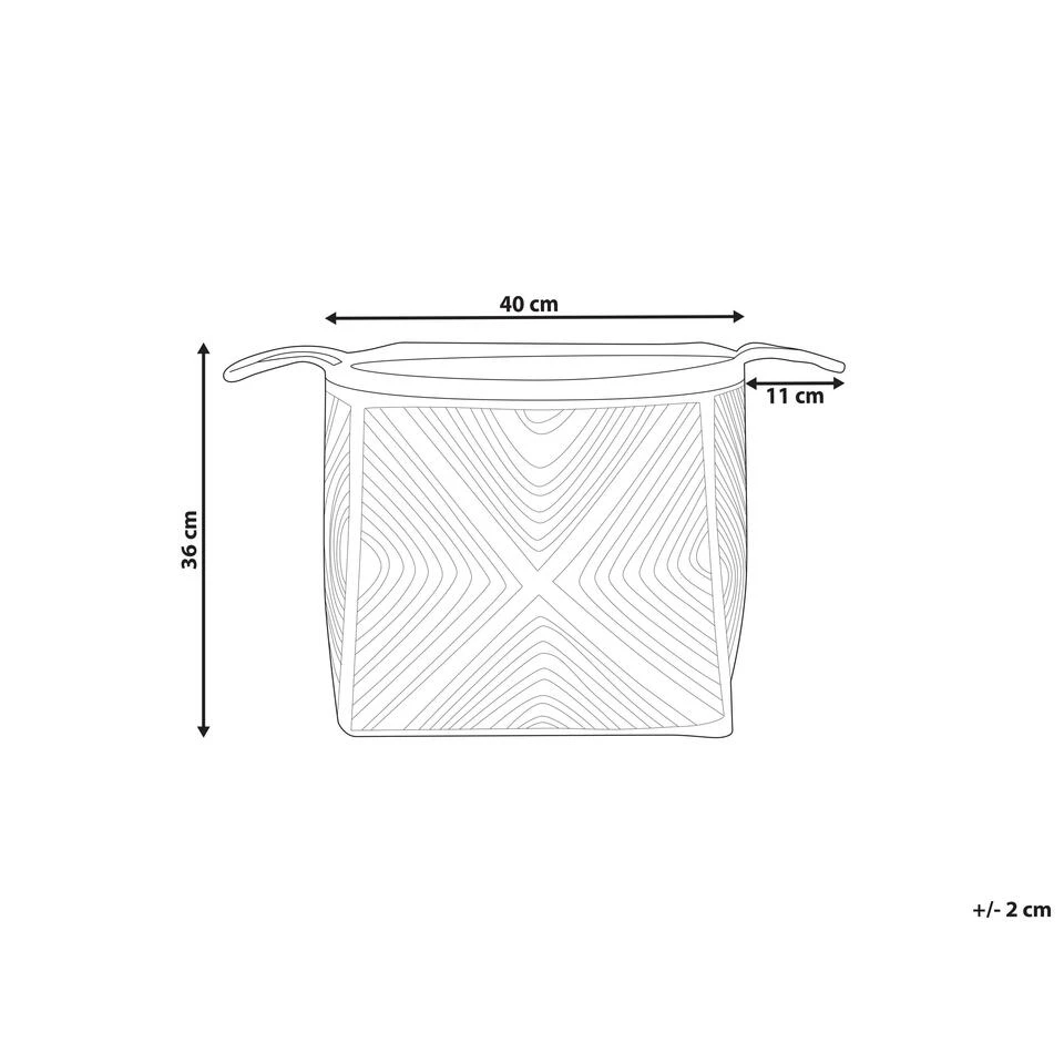 Beliani Mand KOLHAPUR - Natuurlijk Jute 4 Beliani Mand KOLHAPUR - Natuurlijk Jute - Afbeelding 2