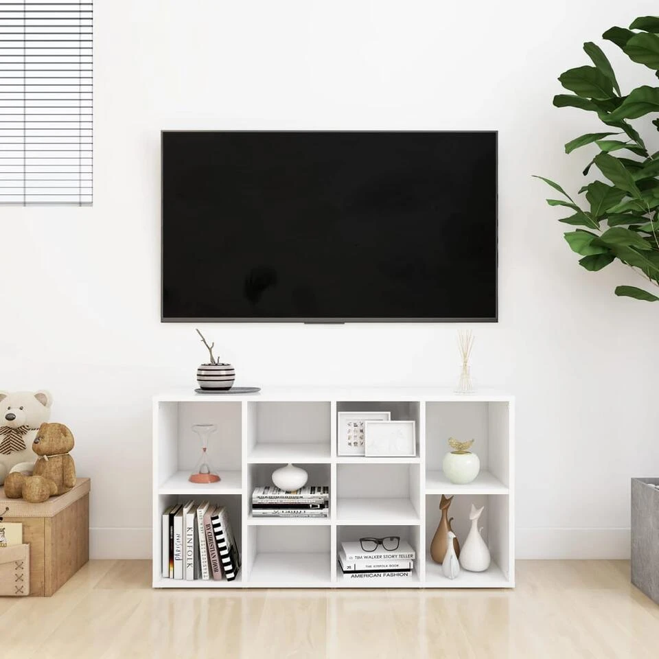 VidaXL Schoenenbank 103x30x54,5 Cm Bewerkt Hout Wit 6 VidaXL Schoenenbank 103x30x54,5 Cm Bewerkt Hout Wit - Afbeelding 4