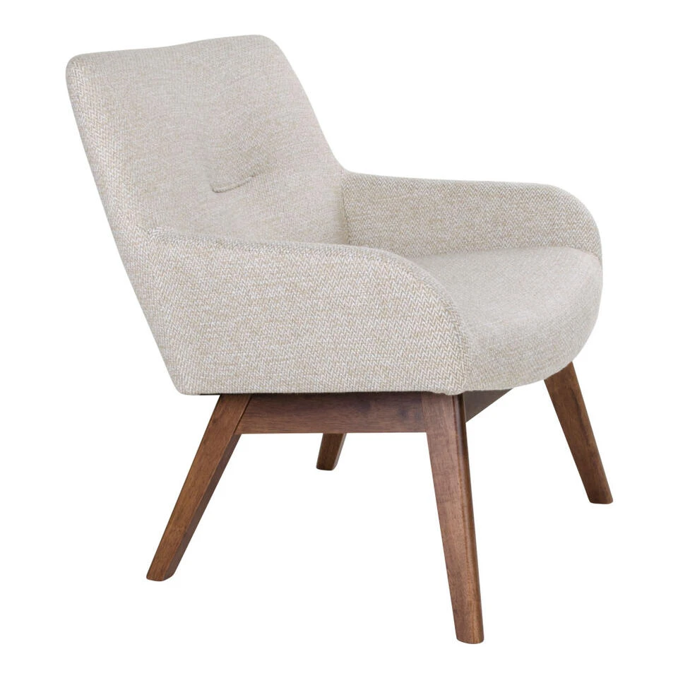 Giga Meubel Loungestoel Stof Zand/Bruin - Zithoogte 40cm 5 Giga Meubel Loungestoel Stof Zand/Bruin - Zithoogte 40cm - Afbeelding 3
