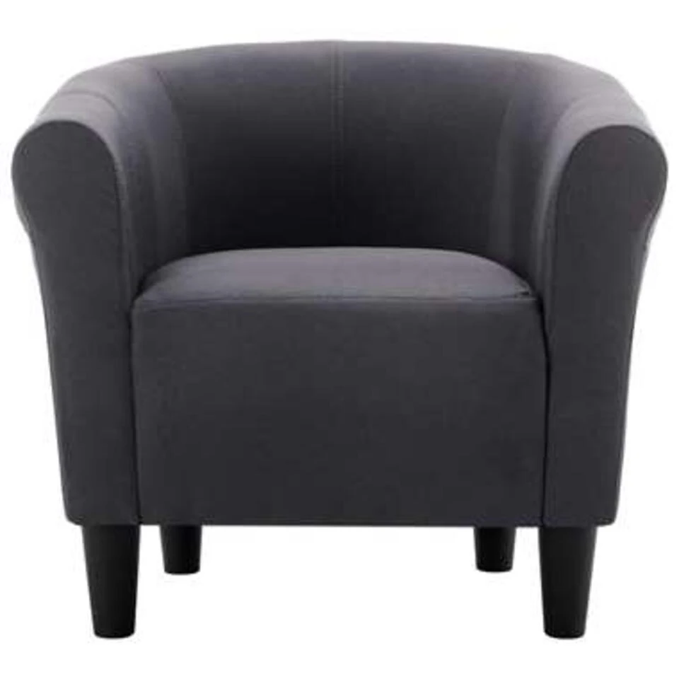 VidaXL Fauteuil Stof Zwart 5 VidaXL Fauteuil Stof Zwart - Afbeelding 3