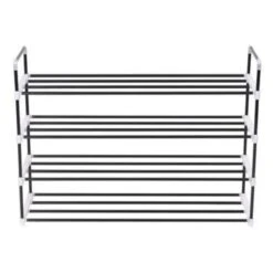 VidaXL Schoenenrek Met 4 Schappen Metaal En Kunststof Zwart -Neiuwe Order f7afde1e7d4f44f79149aea509db275d