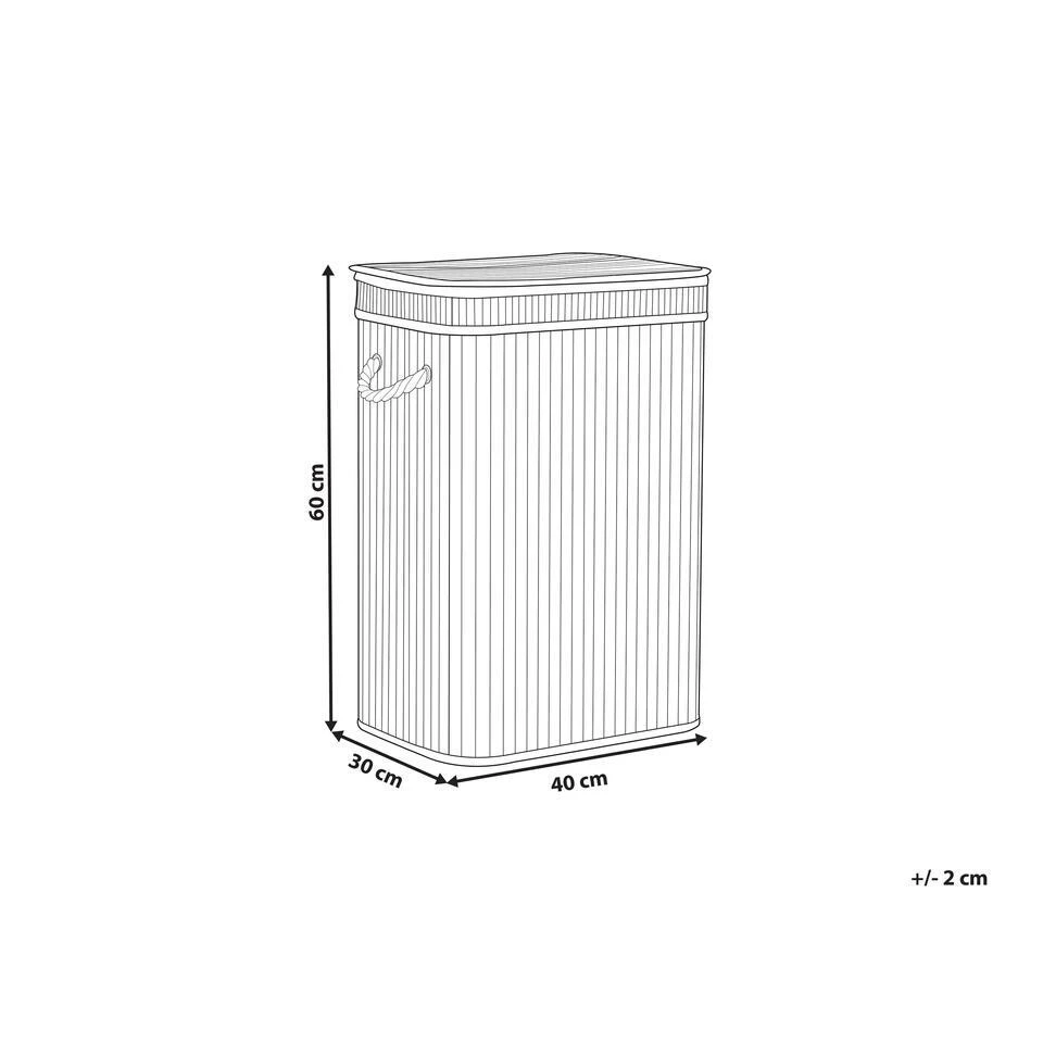 Beliani Wasmanden KALUTARA - Lichte Houtkleur Bamboehout 5 Beliani Wasmanden KALUTARA - Lichte Houtkleur Bamboehout - Afbeelding 3